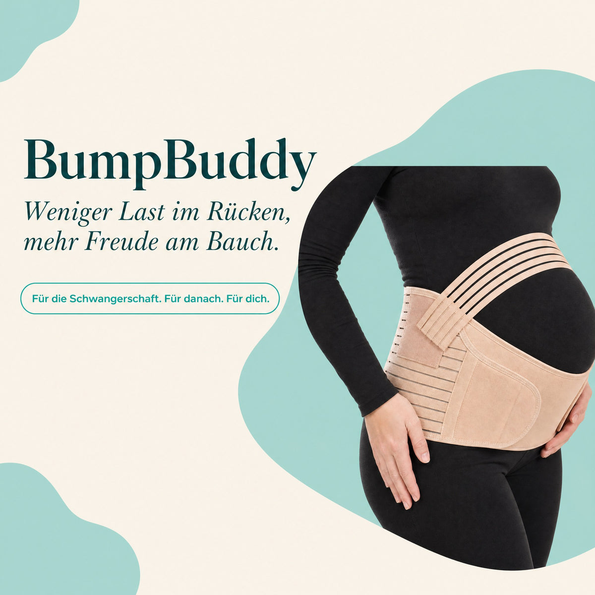 BumpBuddy Schwangerschaftsgürtel 4-in-1: Weniger Last im Rücken, mehr Freude am Bauch