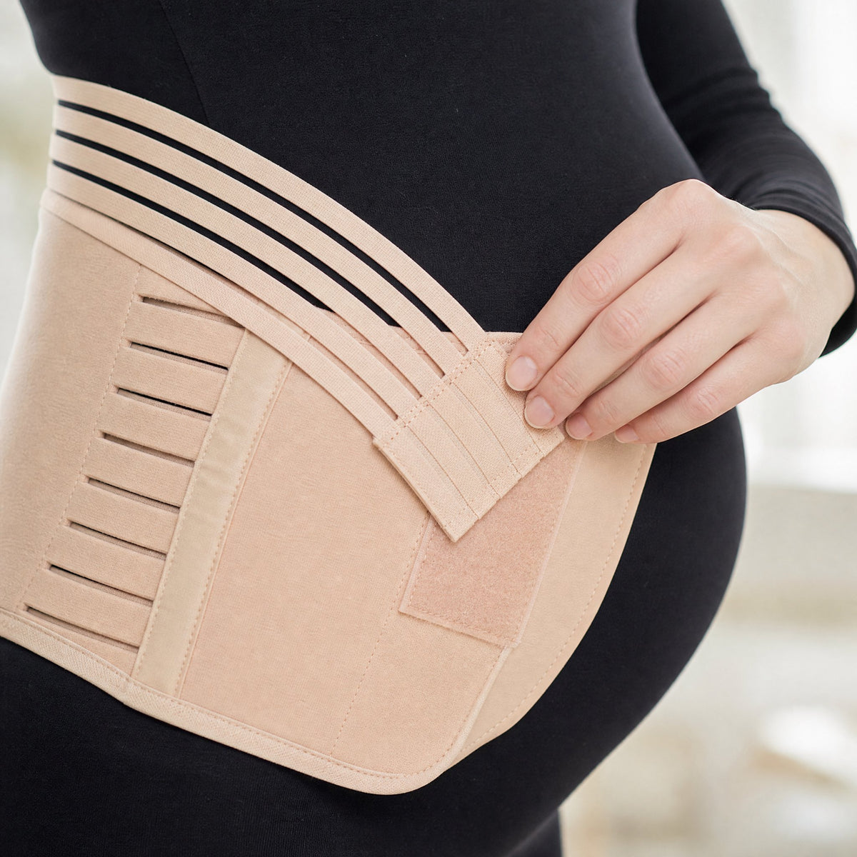 BumpBuddy im Detail: oberer Gurt mit Klettverschluss am unteren Band