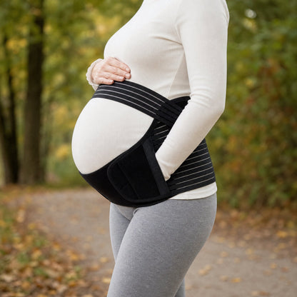 BumpBuddy in Schwarz beim Spaziergang im Park