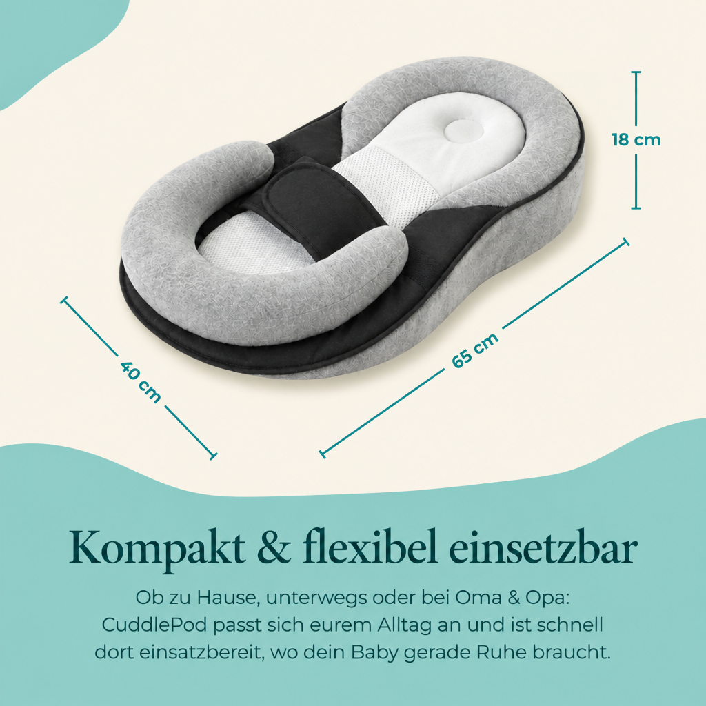 CuddlePod Babynest Maße: 65 x 40 x 18 cm