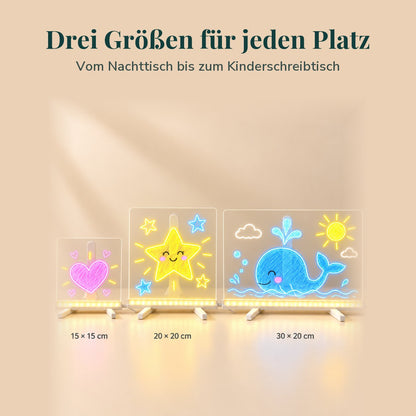 DoodleBeam in drei Größen: 15 × 15, 20 × 20 und 30 × 20 cm