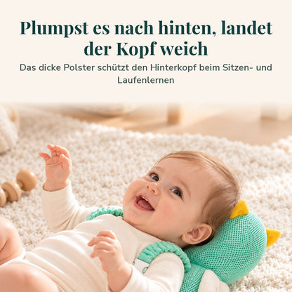 Plumpst das Baby nach hinten, landet der Kopf weich auf dem HeadHug