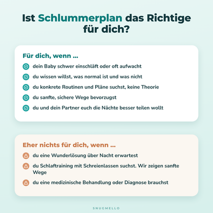 Für wen der Schlummerplan geeignet ist und für wen eher nicht